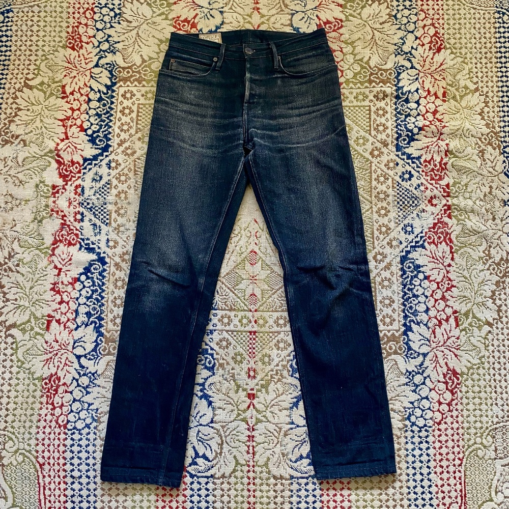 Freenote Cloth Portola Jeans Japanese Selvedge Denim Taper Fit Black 30x 33